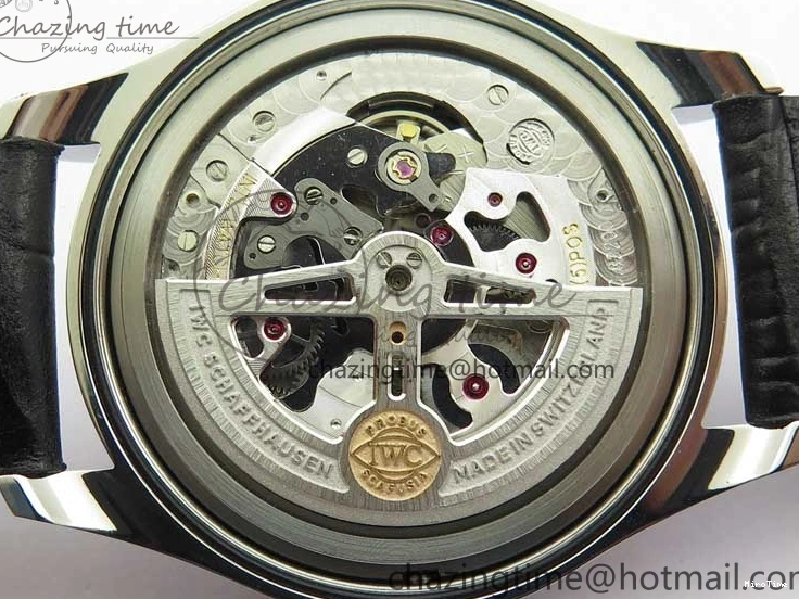 MIROTIME 0502 TimelessDesign Portuguese IW358304 ZF 1:1 Best Edition SS Blue Dial on Leather Strap A 7078